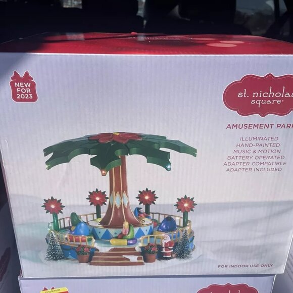 christmas village Amusement Park music motion light lemax dept 56 compatible new - Picture 3 of 6